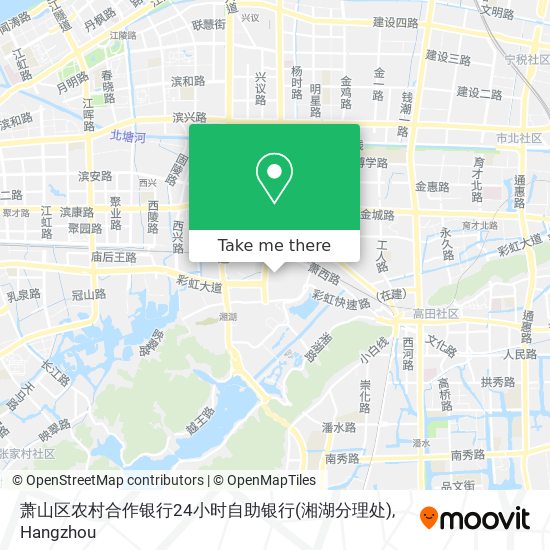 萧山区农村合作银行24小时自助银行(湘湖分理处) map