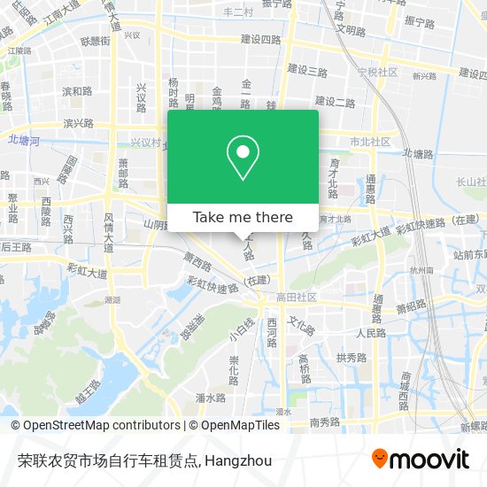 荣联农贸市场自行车租赁点 map