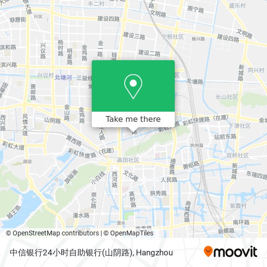 中信银行24小时自助银行(山阴路) map