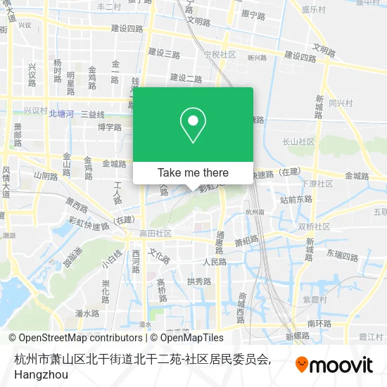 杭州市萧山区北干街道北干二苑-社区居民委员会 map