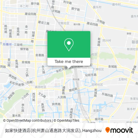 如家快捷酒店(杭州萧山通惠路大润发店) map