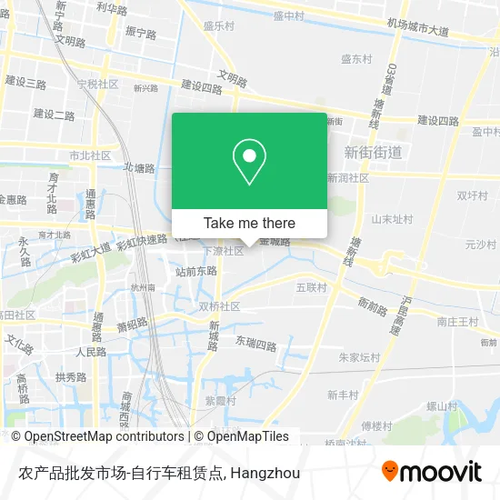 农产品批发市场-自行车租赁点 map