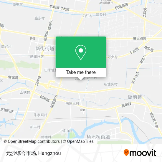 元沙综合市场 map