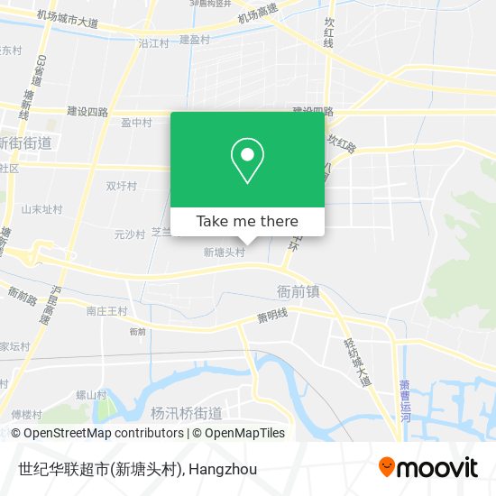 世纪华联超市(新塘头村) map