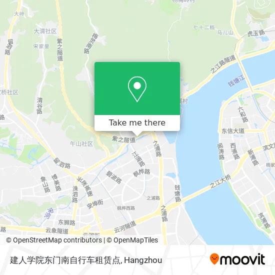建人学院东门南自行车租赁点 map