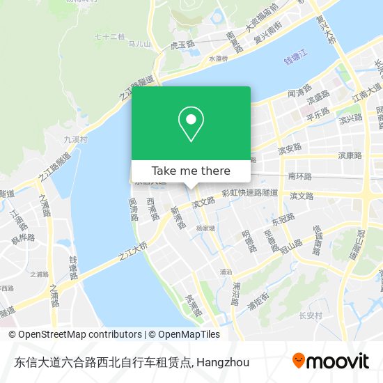 东信大道六合路西北自行车租赁点 map