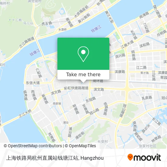 上海铁路局杭州直属站钱塘江站 map