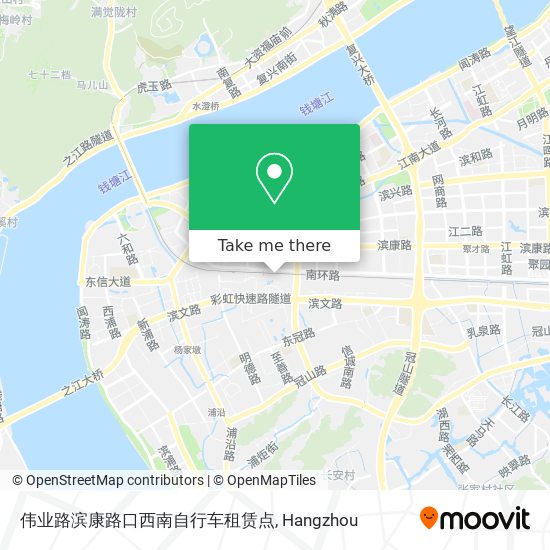 伟业路滨康路口西南自行车租赁点 map