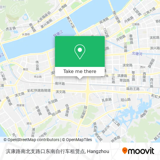 滨康路南北支路口东南自行车租赁点 map