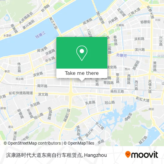 滨康路时代大道东南自行车租赁点 map