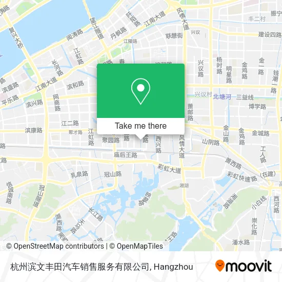杭州滨文丰田汽车销售服务有限公司 map
