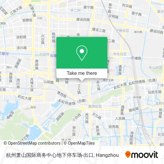 杭州萧山国际商务中心地下停车场-出口 map