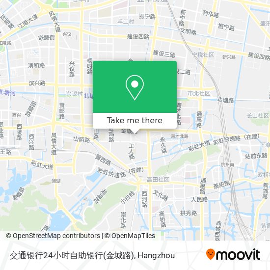 交通银行24小时自助银行(金城路) map