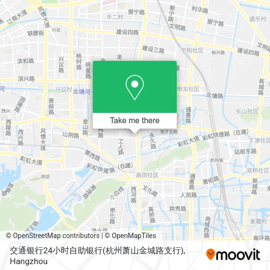 交通银行24小时自助银行(杭州萧山金城路支行) map