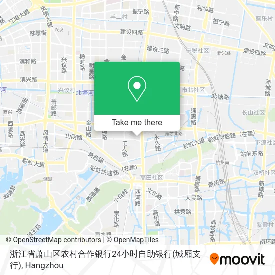 浙江省萧山区农村合作银行24小时自助银行(城厢支行) map