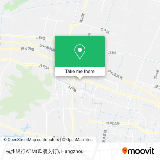 杭州银行ATM(瓜沥支行) map
