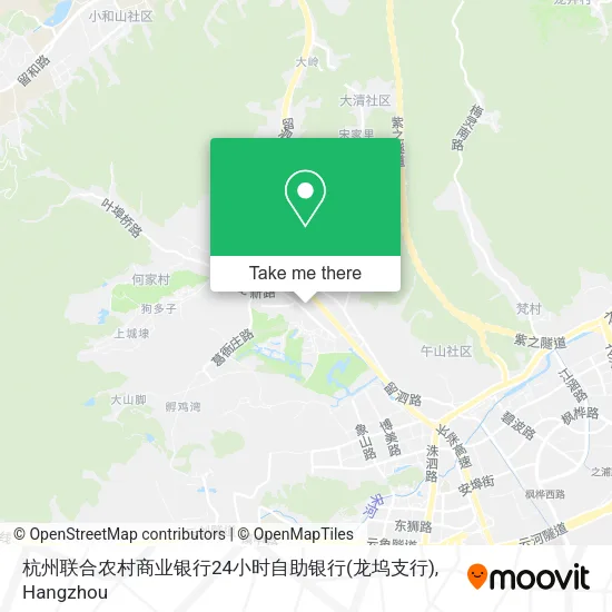 杭州联合农村商业银行24小时自助银行(龙坞支行) map