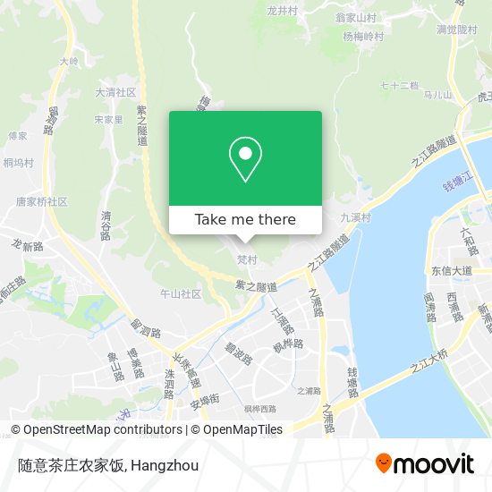随意茶庄农家饭 map