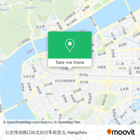 公交伟业路口站北自行车租赁点 map