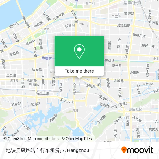地铁滨康路站自行车租赁点 map