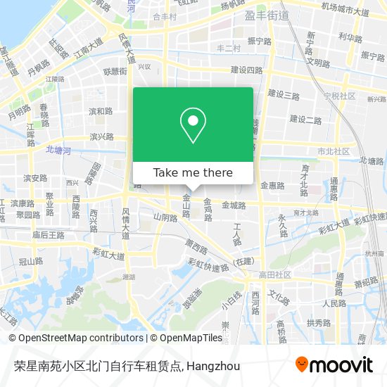 荣星南苑小区北门自行车租赁点 map