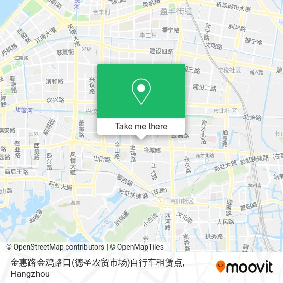 金惠路金鸡路口(德圣农贸市场)自行车租赁点 map