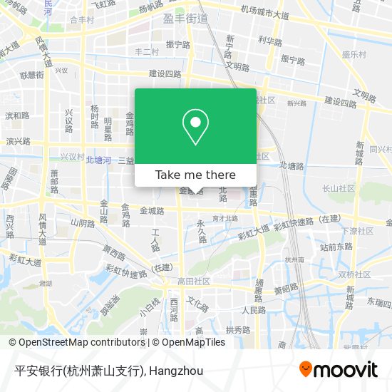 平安银行(杭州萧山支行) map