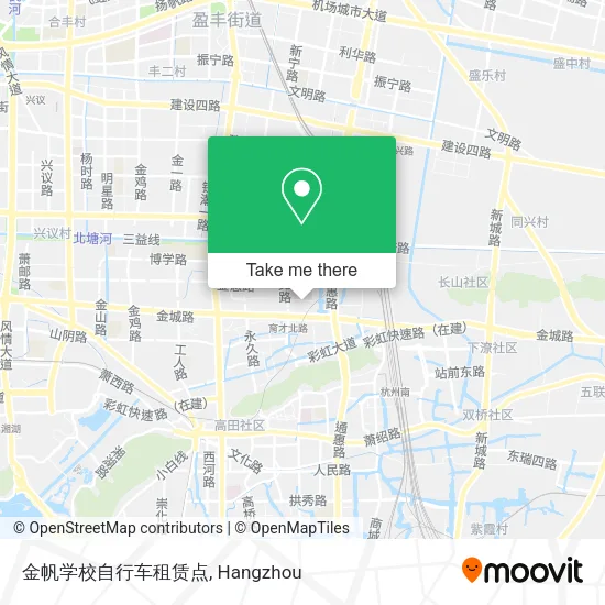 金帆学校自行车租赁点 map