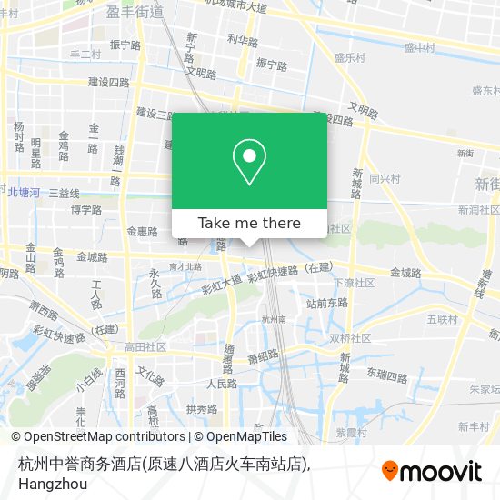 杭州中誉商务酒店(原速八酒店火车南站店) map