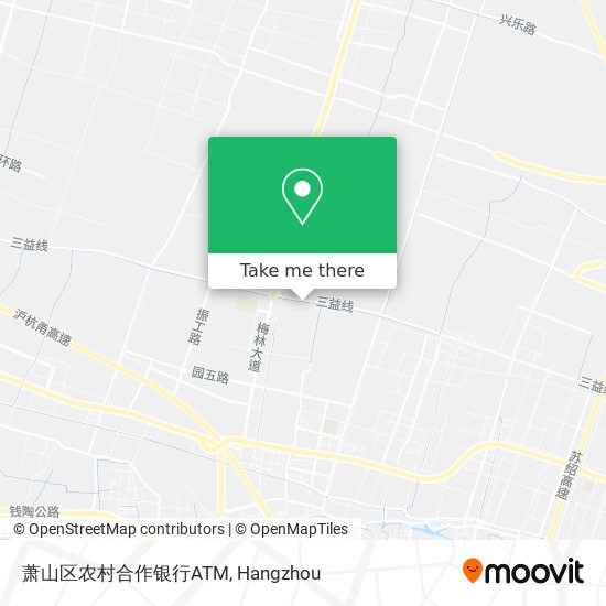 萧山区农村合作银行ATM map