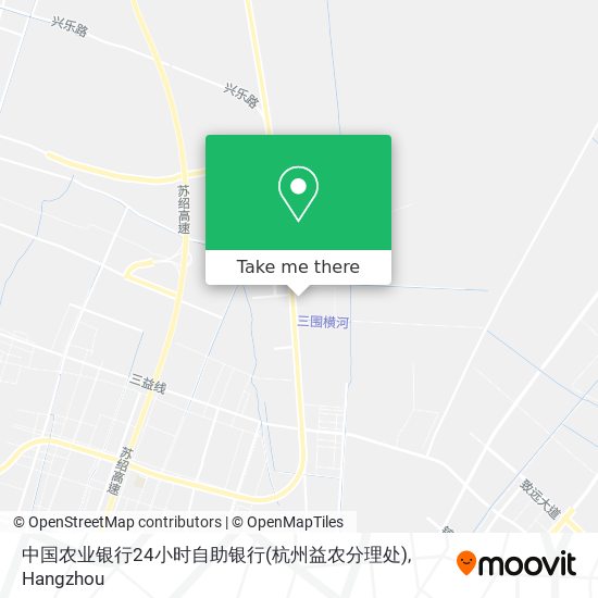中国农业银行24小时自助银行(杭州益农分理处) map