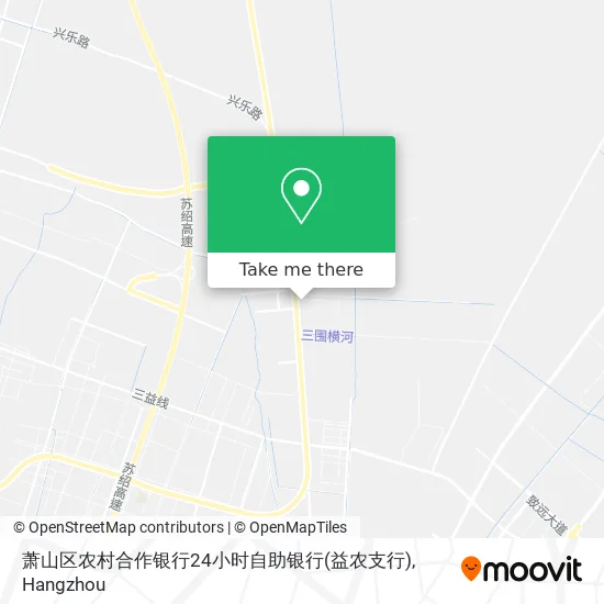 萧山区农村合作银行24小时自助银行(益农支行) map