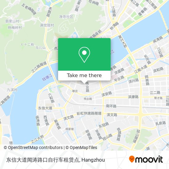 东信大道闻涛路口自行车租赁点 map