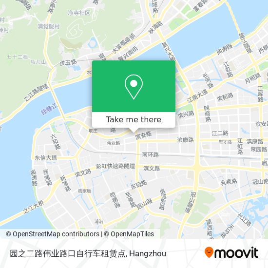 园之二路伟业路口自行车租赁点 map