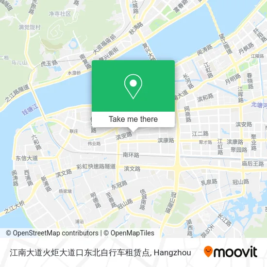 江南大道火炬大道口东北自行车租赁点 map