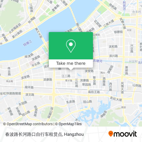 春波路长河路口自行车租赁点 map