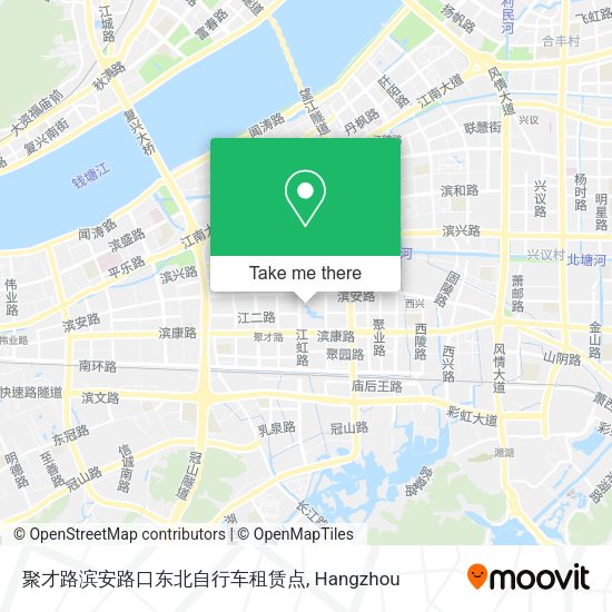 聚才路滨安路口东北自行车租赁点 map