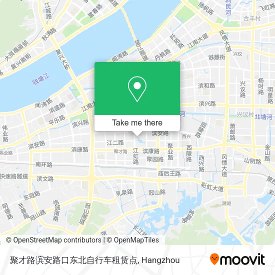 聚才路滨安路口东北自行车租赁点 map