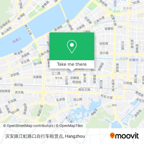 滨安路江虹路口自行车租赁点 map
