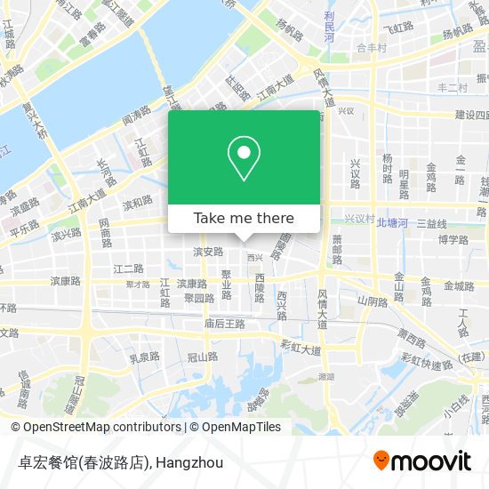 卓宏餐馆(春波路店) map