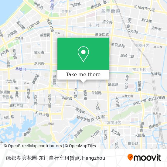 绿都湖滨花园-东门自行车租赁点 map