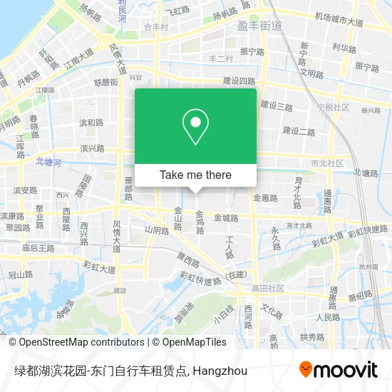 绿都湖滨花园-东门自行车租赁点 map