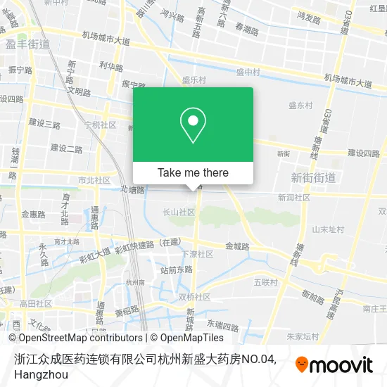 浙江众成医药连锁有限公司杭州新盛大药房NO.04 map