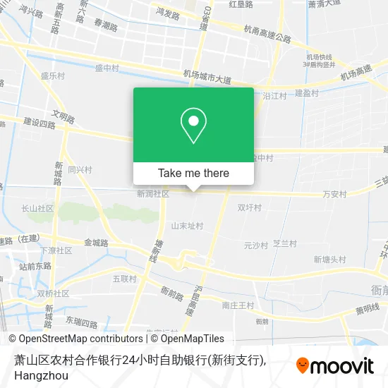 萧山区农村合作银行24小时自助银行(新街支行) map