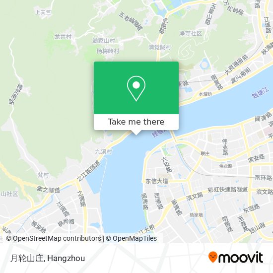 月轮山庄 map