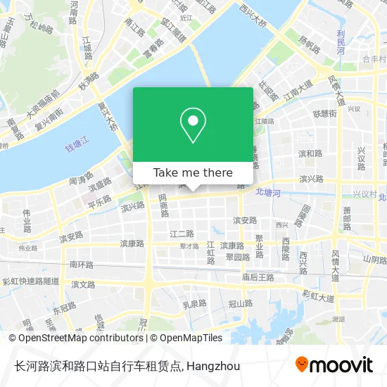 长河路滨和路口站自行车租赁点 map