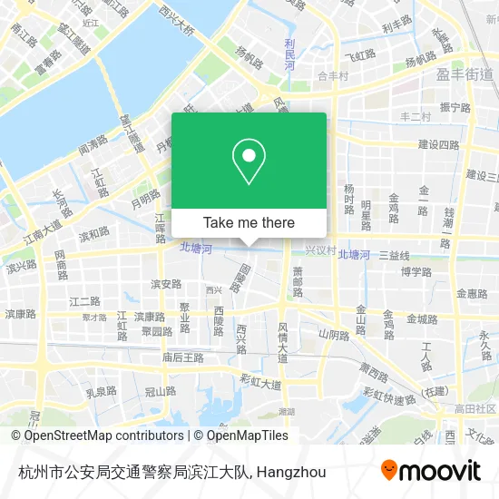 杭州市公安局交通警察局滨江大队 map