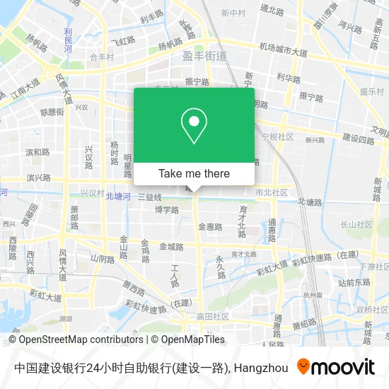 中国建设银行24小时自助银行(建设一路) map