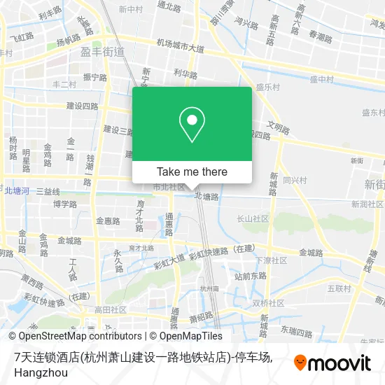 7天连锁酒店(杭州萧山建设一路地铁站店)-停车场 map