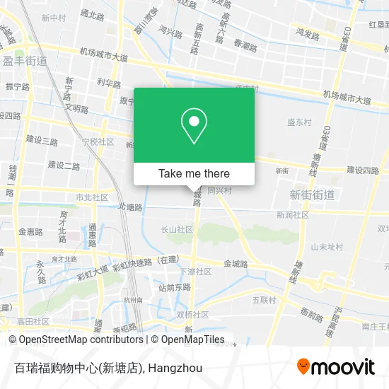 百瑞福购物中心(新塘店) map